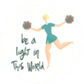 Cheerleader be A Light In This World Sticker