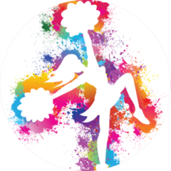 Cheerleader Colorful Splash Paint Sticker