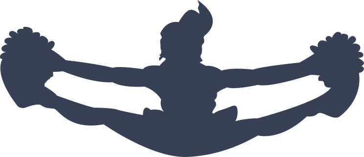 Cheerleader Doing Splits In The Air Sticker