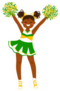 Cheerleader Girl In Bright Uniform Sticker