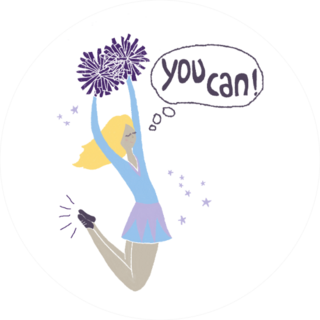 Cheerleader Girl you Can! Sticker