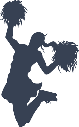 Cheerleader Jumping Sticker