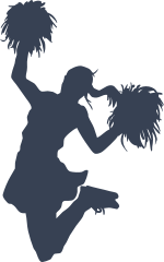 Cheerleader Jumping Sticker