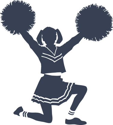 Cheerleader Kneeling Sticker