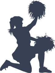 Cheerleader On Knees Sticker