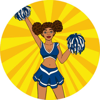 Cheerleader Pop Art Sticker