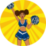Cheerleader Pop Art Sticker