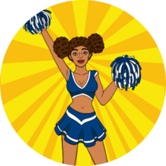 Cheerleader Pop Art Sticker