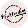 Cheerleading Lettering With Hearts Sticker