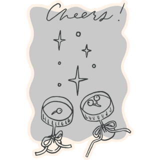 Cheers Coquette Sticker