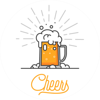 Cheers Mate Beer Sticker