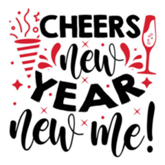 Cheers New Year New Me Celebration Sticker 