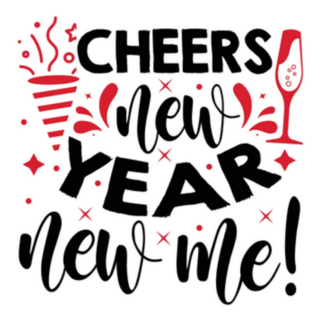Cheers New Year New Me Celebration Sticker 