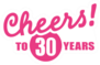Cheers To 30 Years - 30th Birthday Sticker