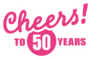 Cheers To 50 Years - 50th Birthday Sticker