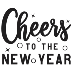 Cheers To The New Year Quote Sticker 