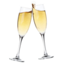 Cheers! Two Champagne Glasses Celebrating New Year Sticker 