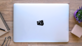 Cheese Icon Sticker on a Laptop (New) example