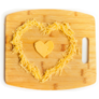 Cheese In The Shape Of A Heart On A Wooden Board Sticker