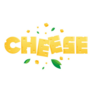 Cheese Lettering In Pieces Of Cheese Sticker