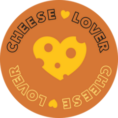 Cheese Lover Circle Sticker