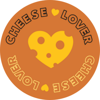Cheese Lover Circle Sticker