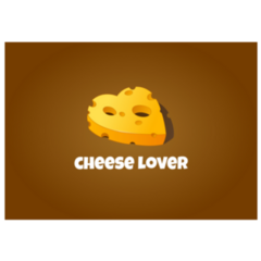 Cheese Lover On Brown Sticker