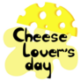 Cheese Lover’s Day With Slice Of Cheese With Holes Sticker