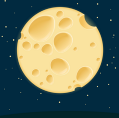 Cheese Moon Sticker