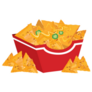 Cheese Nacho Chips In A Box Icon Illustration Sticker