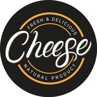 Cheese Retro Old School Lettering Sticker 