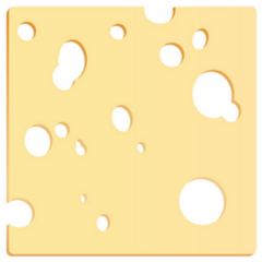 Cheese Slice With Holes In Shape Of A Square Sticker