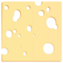 Cheese Slice With Holes In Shape Of A Square Sticker