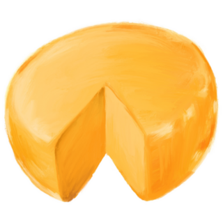 Cheese Wheel Dairy Buttery Sticker