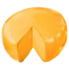 Cheese Wheel Dairy Buttery Sticker