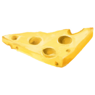 Cheese With Holes Butter Slice Sticker