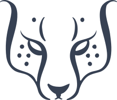 Cheetah Face Outline Sticker