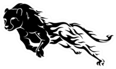 Cheetah Flaming Leap Sticker