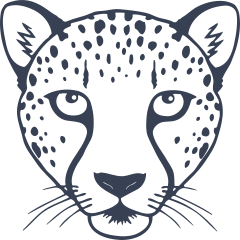 Cheetah Head Sticker