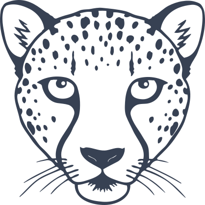 Cheetah Head Sticker