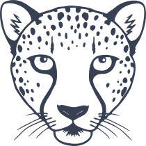 Cheetah Head Sticker