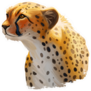 Cheetah Large Cat Illustration Sticker