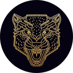 Cheetah / Wild Animal / Line Art Illustration Sticker