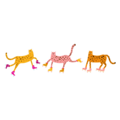 Cheetahs Rollerblading Sticker