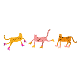 Cheetahs Rollerblading Sticker