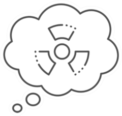 Chemical Hazard Line Icon Chat Bubble Design Sticker