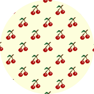 Cherries Cross Stitch Sticker