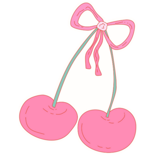 Cherries In Bow Sticker
