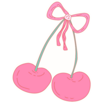 Cherries In Bow Sticker