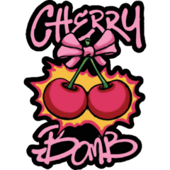 Cherry Bomb Graffiti Sticker